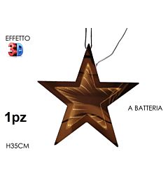 APP. STELLA 3D B/O LUCE H35CMHappy Casa