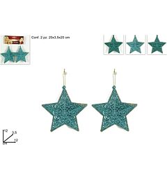 APPENDINI STELLE GLITTERATE 2PZ VERDE 3ASS. ART.SPDue Esse