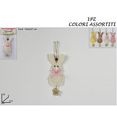 APPENDINO CONIGLIO PELLICCIA C/FIORE LEGNO SHY-F75Due Esse