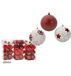 SET 16 PALLE 60MM ROSSE 3ASS.Happy Casa