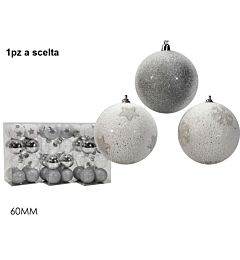 SET 16 PALLE 60MM SILVER 3ASS.Happy Casa