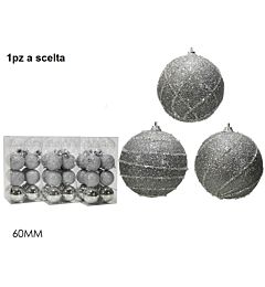SET 16 PALLE 60MM SILVER 3ASS.Happy Casa