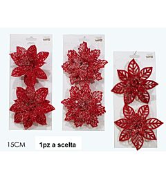 SET 2 FIORI INNEVATI ROSSO 3ASS.Happy Casa