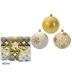 SET 8 PALLE 80MM ORO 3ASS.Happy Casa
