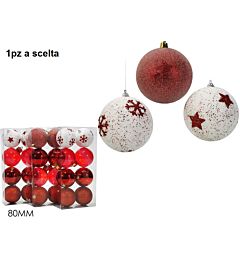 SET 8 PALLE 80MM ROSSE 3ASS.Happy Casa