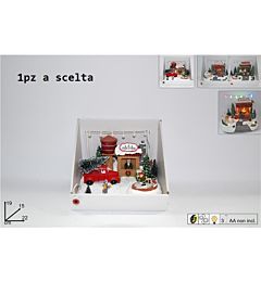 SCENARIO NATALIZIO C/BOTTEGA C/LUCI MUSICA E MOV.Due Esse