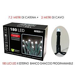 180 LUCI LED BIANCO GHIACCIO X EST. PROGHappy Casa