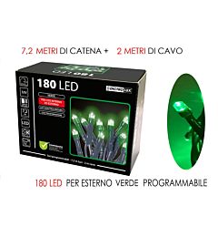 180 LUCI LED VERDE X EST. PROGRAMMABILIHappy Casa