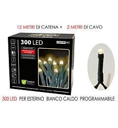 300 LUCI LED BIANCO CALDO X EST. PROG.Happy Casa