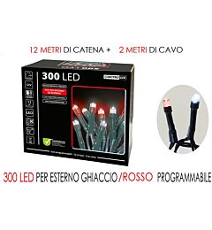 300 LUCI LED GHIAC/ROSSO X EST.  PRHappy Casa