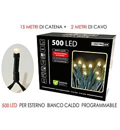 500 LUCI LED BIANCO CALDO  X EST. PROGRHappy Casa