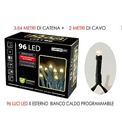 96 LUCI LED BIANCO CALDO X ESTERNO  PROGHappy Casa