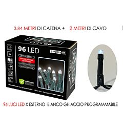 96 LUCI LED BIANCO GHIACCIO X EST.PRHappy Casa
