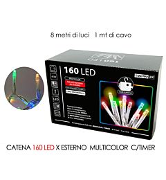CATENA 160 LED X EST.MULTIC. B/O C/TIMERHappy Casa