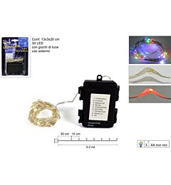 FILO 30LUCI LED 8 GIOCHI DI LUCIMULTICOLOR  YC-B3-Due Esse