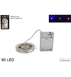 STRISCIA LED ADESIVA 3MT 90LED BATT.MULTICOLOR YC-Due Esse