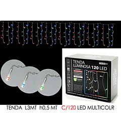 TENDA 3MT C/120 LED MULTICOLR LX0.5 MT HHappy Casa