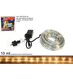 TUBO LED 10MT 3VIE BIANCO CALDO 24 LUCI/M JH-LED-CDue Esse
