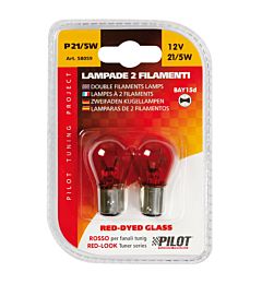 CP.LAMPADE 2 FIL.21/5W BAY15D  RED-DYED  COLOURLampa