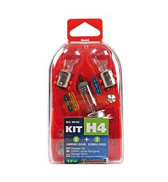 KIT H4 8 LAMPADE + 3 FUSIBILI