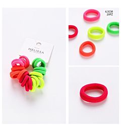 MELISSA ELASTICO CAPELLI 6.5CM 20PZ FLUO