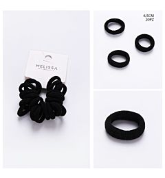 MELISSA ELASTICO CAPELLI 6.5CM 20PZ NEROMelissa