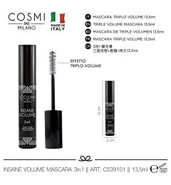 COSMI INSANE VOLUME MASCARA 3 IN 1