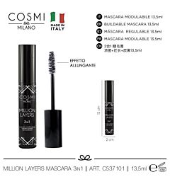 COSMI MILLION LAYERS  MASCARA 3 IN 1