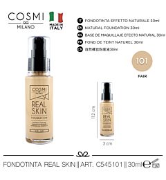 COSMI FONDOTINTA REAL SKIN N.101 FAIR 30ML