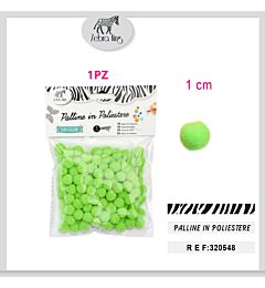 PALLINE IN POLIESTERE VERDE FELCE 1CM/100PCParty Go