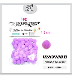 PALLINE IN POLIESTERE VIOLA CHIARO 1.5CM/60PCParty Go