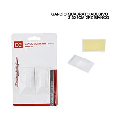 DC CASA GANCIO ADES. PLAST. RETT. 3.6X6CM 2PZ B.