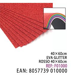 EVA 40X60CM GLITTER ROSSO