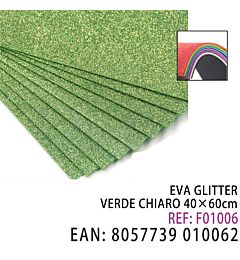 EVA GLITTER VERDE CHIARO 40*60CM