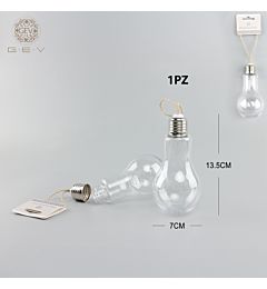 PENDENTE LAMPADINA IN PLASTICA 7X13.5CMGev