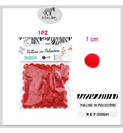 PALLINE IN POLIESTERE ROSSE 1CM/100PCParty Go