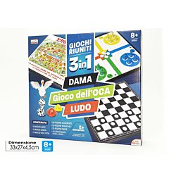 GIOCHI RIUNITI 3 IN 1 - LUDO/DAMA/OCAVesti Casa