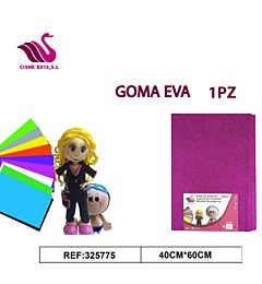 GOMMA CREPLA GLITTER FUCSIA 40*60