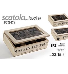 YAT/SCATOLA TEA LEGNO 23*15*7 SAL-TEA-LGicos