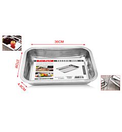 VASSOIO INOX 36*27*4.8CM 378G 6409360