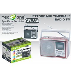 LETTORE MULTIMEDIALE RADIO FM  CR-330Tekone