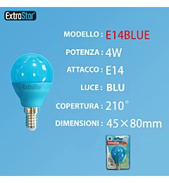 LAMPADINA LED E14 4W LUCE BLUExtrastar