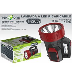 TORCIA A LED PORTATILE  RICARICABILE 4000 MAH