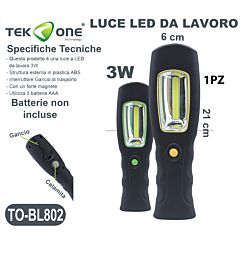 TORCIA LED PORTATILE A BATTERIA