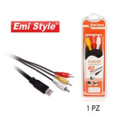 EMI STYLE CAVO USB 2.0 A(M)-3*RCA 1.8MEmi Style