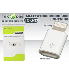 CONNETTORE MICRO USB A LIGHTNINGTekone