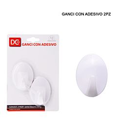 DC CASA GANCIO ADES. PLAST. 6.5X4.5CM P/2.5KG 2PZDc