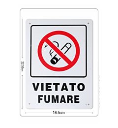 CARTELLO  VIETATO FUMARE 16,5X22,5CMHQ