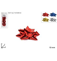 COCCARDE 19MM 3PZ 4 COL. ROSSO/ORO/SILVER/BLU 15/0Due Esse