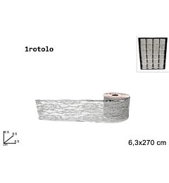 NASTRO ORGANZA MERLETTO C/BORDINO 6,3X270 CM SILVEDue Esse